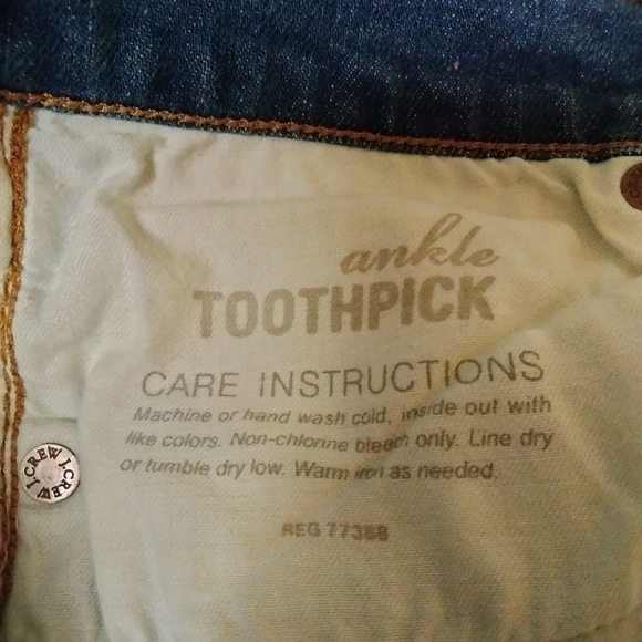 J. Crew Junior's Toothpick 27 Ankle Med. Wash Jeans - Picture 5 of 7